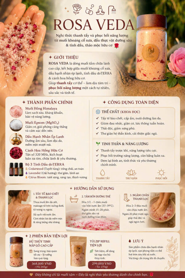 ROSA VEDA - Muối Tắm Người Lớn 🌹✨🫧🧖🏻‍♀️🚿